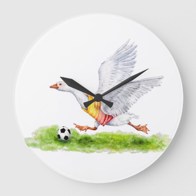 Soccer Goose Large Clock (Front)