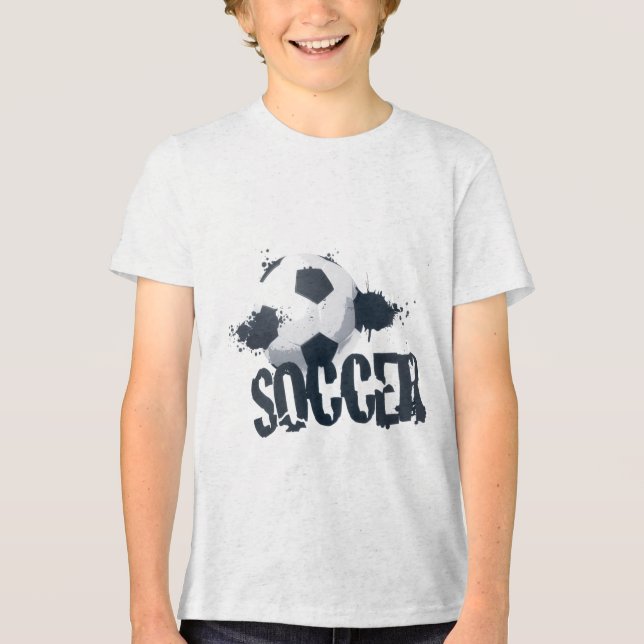 Soccer Graffiti Kids T-Shirt Tri-Blend Shirt (Front)