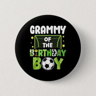 Soccer Grammy Birthday Boy Party Soccer Family Mat 6 Cm Round Badge