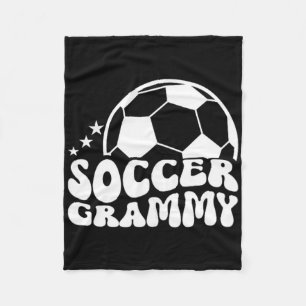 Soccer Grammy Groovy Grammy Of A Soccer Player Gra Fleece Blanket
