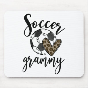 Soccer Grammy Leopard Funny Soccer Mouse Pad