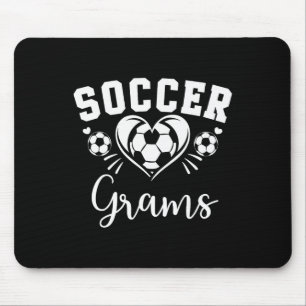 Soccer Grams Soccer Heart Mouse Pad