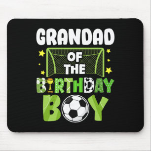 Soccer Grandad Birthday Boy Party Soccer Family Ma Mouse Pad