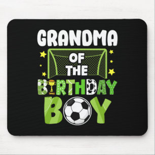 Soccer Grandma Birthday Boy Party Soccer Family Ma Mouse Pad