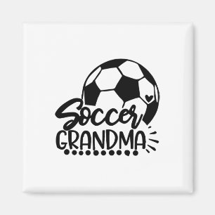 Soccer Grandma Grand Mother Grandmom Us Footbyll G Magnet