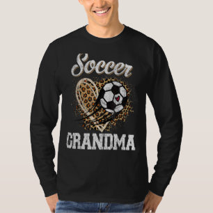 Soccer Grandma Leopard Ball Mother's Day T-Shirt