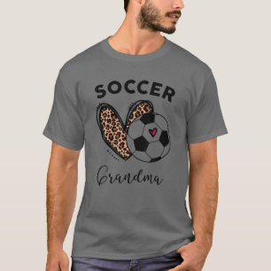 Soccer Grandma Leopard Mother's Day Womens Family T-Shirt