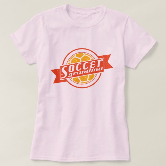 Soccer Grandma Name & Number Back Print T-Shirt (Design Front)