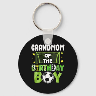 Soccer Grandmom Birthday Boy Party Soccer Family M Key Ring