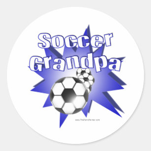Soccer Grandpa Classic Round Sticker
