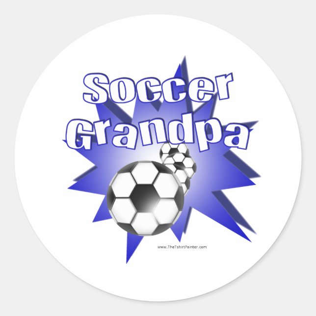 Soccer Grandpa Classic Round Sticker (Front)