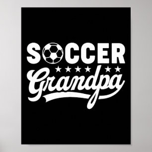 Soccer Grandpa Funny Sports Papa Vintage Humour  Poster
