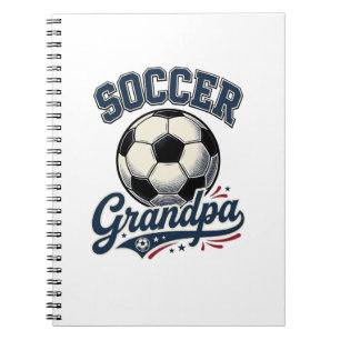 Soccer Grandpa Vintage Engraving Shirt Design_1 Notebook