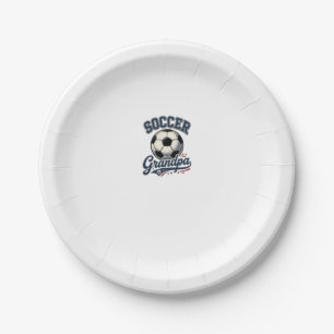 Soccer Grandpa Vintage Engraving Shirt Design_1 Paper Plate