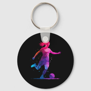 Soccer Graphic And Soccer, For Girls Women Soccer  Key Ring