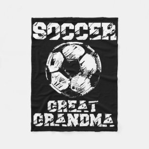Soccer Great Grandma Funny Soccer Player Grandma Fleece Blanket