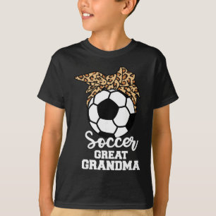 Soccer Great Grandma Funny Soccer Player Leopard G T-Shirt