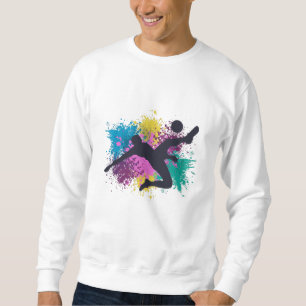 Soccer Grungy Colour Splashes Sweatshirt