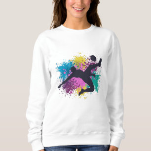 Soccer Grungy Colour Splashes Sweatshirt