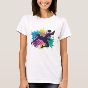 Soccer Grungy Colour Splashes T-Shirt