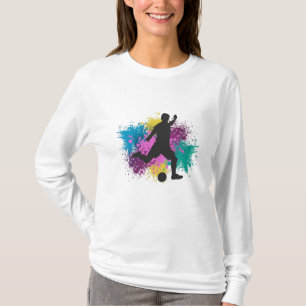 Soccer Grungy Colour Splashes T-Shirt