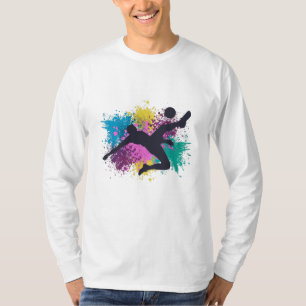 Soccer Grungy Colour Splashes T-Shirt