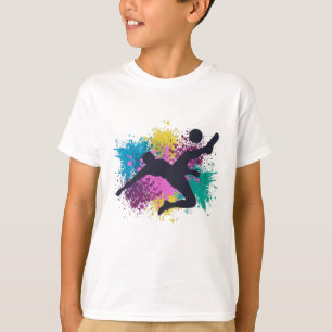Soccer Grungy Colour Splashes T-Shirt