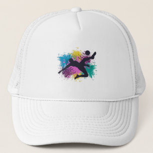 Soccer Grungy Colour Splashes Trucker Hat