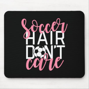 Soccer Hair Dont Care Girls Star Soccer Player Mouse Pad
