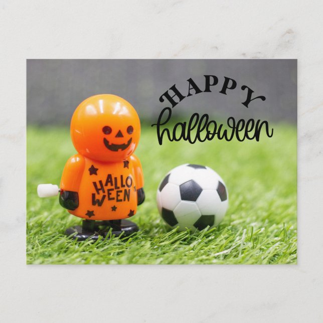 Soccer halloween for player holiday postcard (Front)