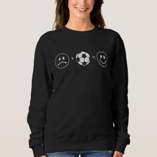 Soccer  Happy Smile Face Soccer Ball Men Women Sweatshirt
