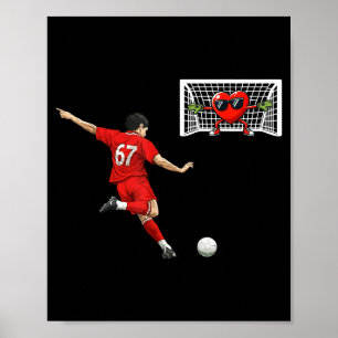 Soccer Heart Goalie 67 Funny Valentine Humor Footb Poster