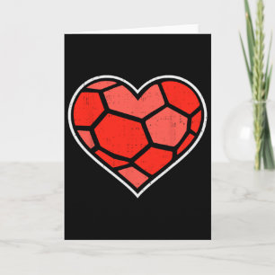 Soccer Heart Love Sport Valentines Day Men Women B Card