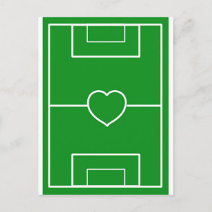 soccer,Heart Pitch.l love soccer Postcard