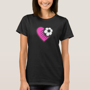 Soccer Heart Player Boys Sports Mum Girls Soccer B T-Shirt