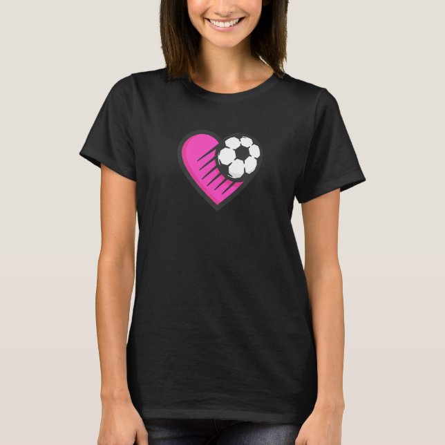 Soccer Heart Player Boys Sports Mum Girls Soccer B T-Shirt (Front)