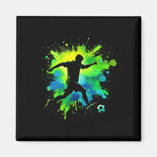 Soccer Heart Skeleton Hand Halloween Costume Men K Magnet
