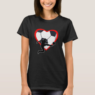 Soccer Heart Sport Love Anti Valentines Day T-Shirt