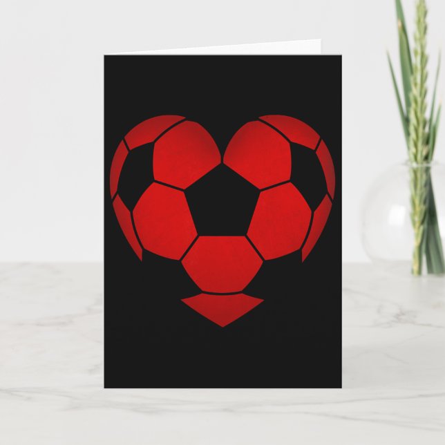 Soccer Heart Valentine's Day For Boys Girls Kids  Card (Front)