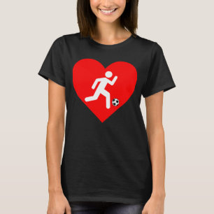 Soccer Heart Valentine's Day For Boys Girls Kids T-Shirt