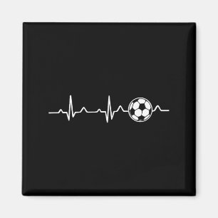 Soccer Heartbeat Football Tee Men,women Lover Foot Magnet