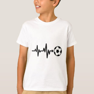 Soccer Heartbeat Footbyll Pulse Design  T-Shirt