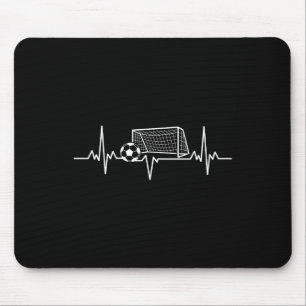 Soccer Heartbeat Footll Lovers Ll, Net Frequency G Mouse Pad