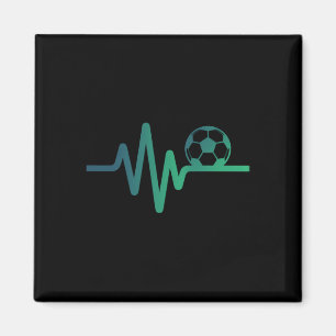 Soccer Heartbeat Line Footll Love Gift Magnet