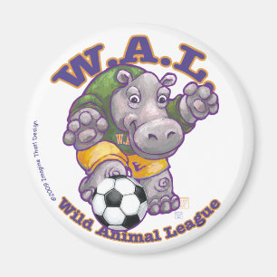 Soccer Hippo Magnets