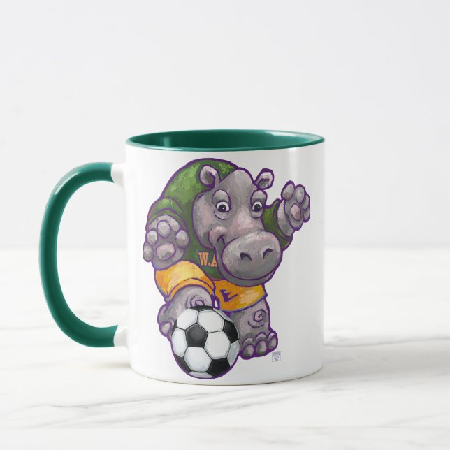 Soccer Hippo Mugs (Left)