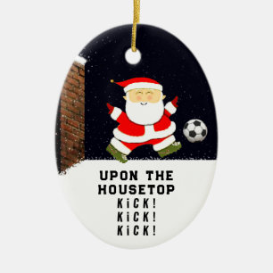 Soccer Holiday Gift Ceramic Tree Decoration