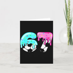 Soccer Ice Cream Drip 67 Hands Sports Six Seven Me Card
