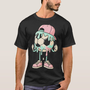 Soccer Ice Cream Drip Boys Youth Players Fan Sport T-Shirt