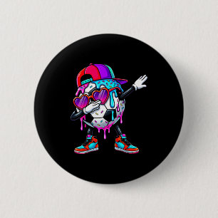 Soccer Ice Cream Drip Dabbing Sprinkles Sports Boy 6 Cm Round Badge